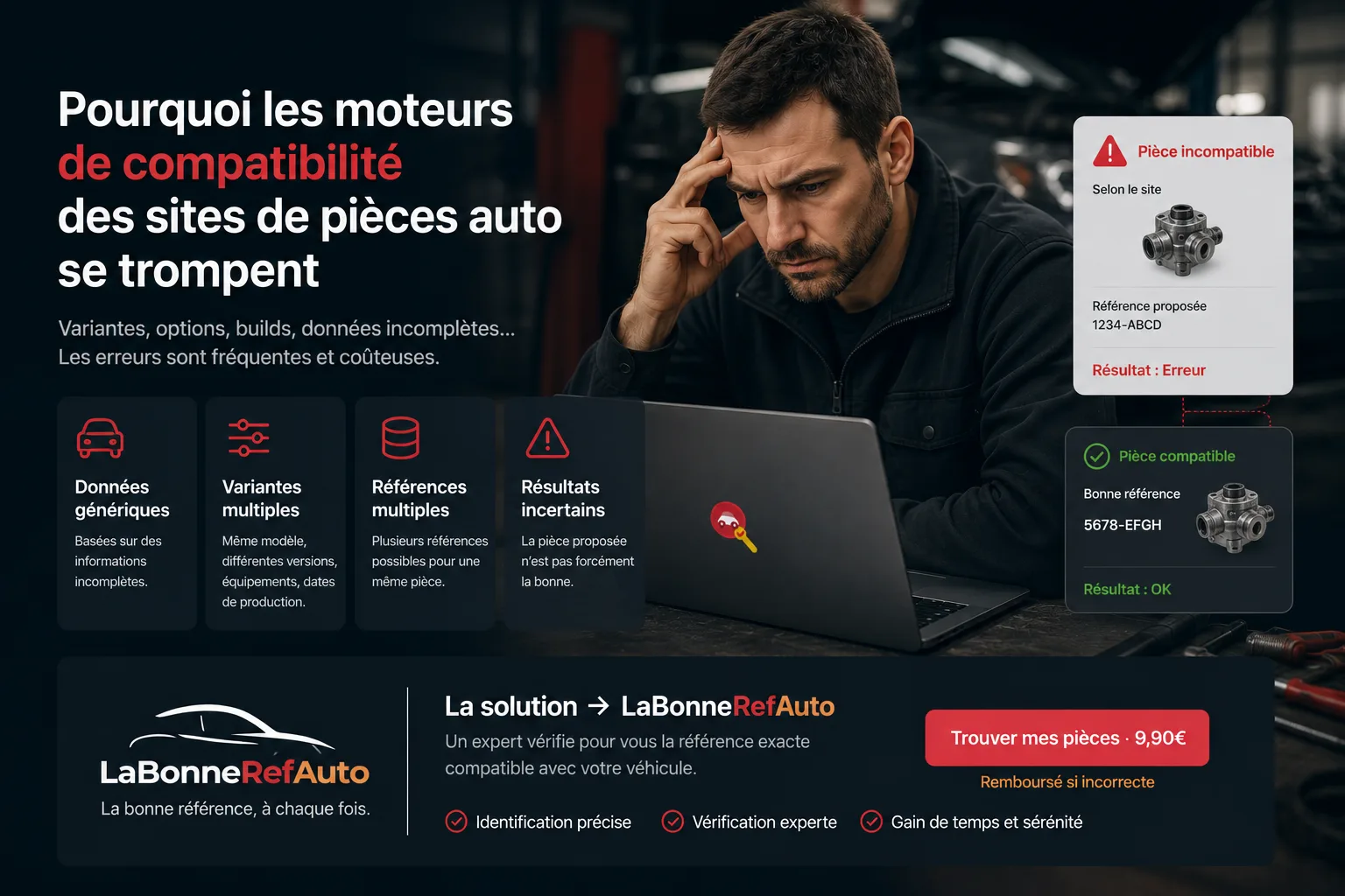 Pourquoi les moteurs de compatibilité des sites de pièces auto se trompent - LaBonneRefAuto